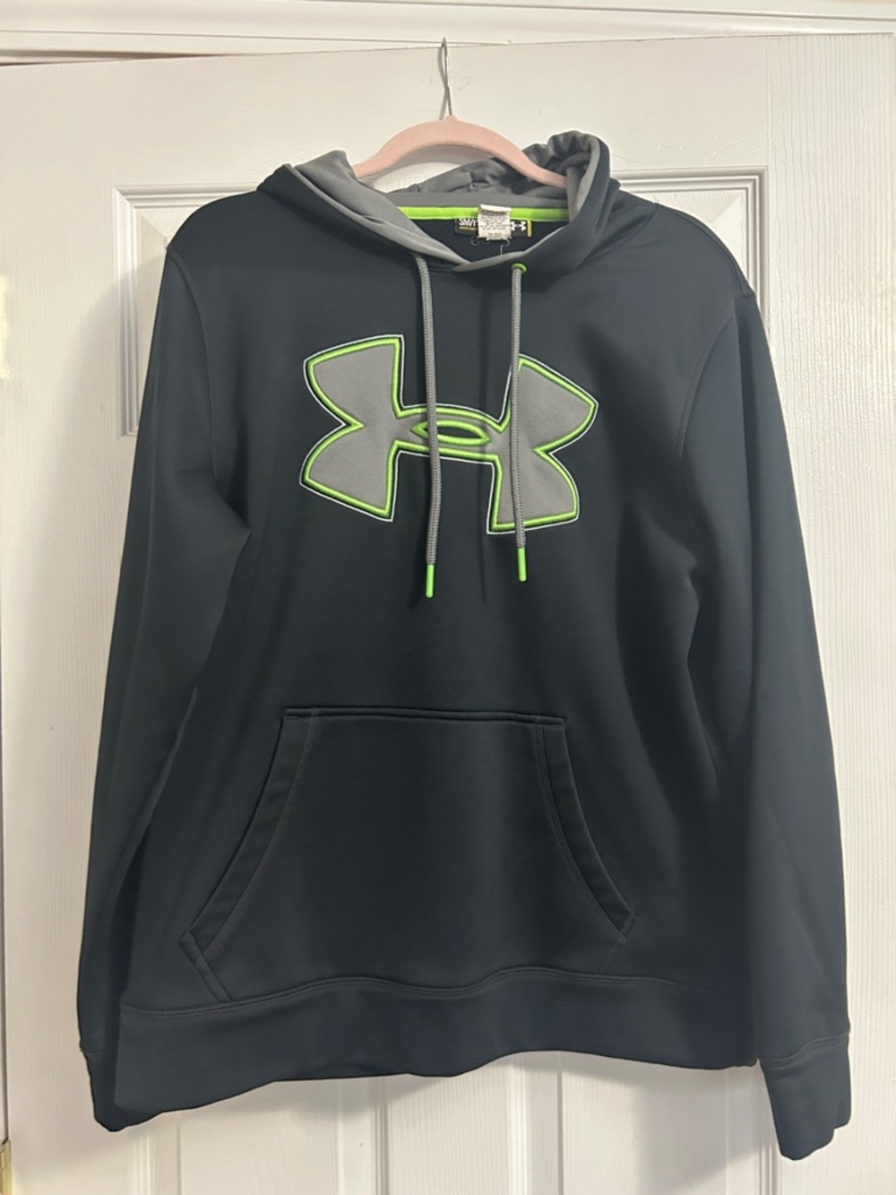 Under Armour Gray Hoodie with Neon Green Accents